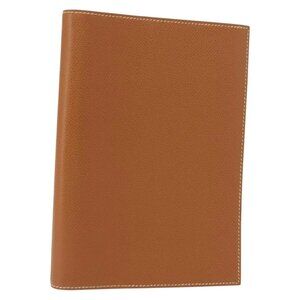 HERMES Epsom Agenda GM Day Leather Brown Auth am9480V